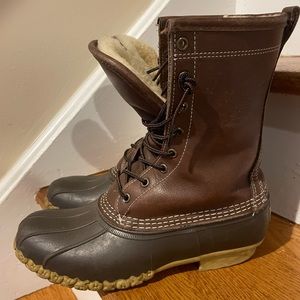 LL Bean Shearling Lined Duck Boots